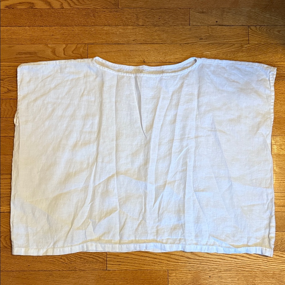 notPERFECTLINEN Cream Linen Garment One Size